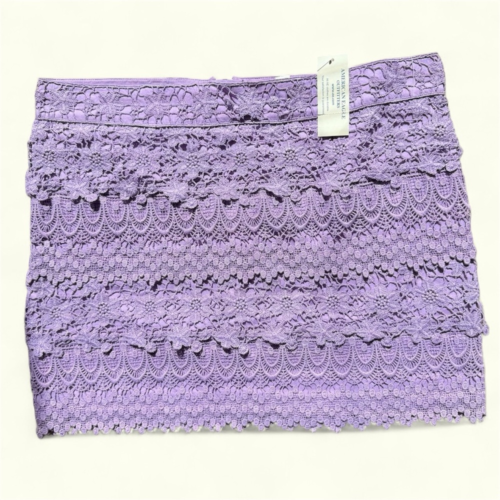 American Eagle Outfitters Lavender Lace Mini Skirt